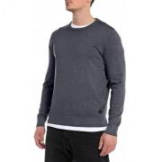 Stilig Crewneck Strikkegenser for Menn