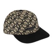 Elegant Beige Hatt med Monogram Rafia