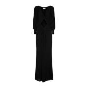 Svart Cut Out Maxi Kjole