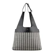 Svart Crossbody Veske med Justerbar Stropp