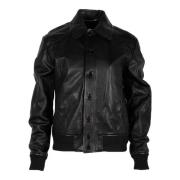 Pre-owned Leather outerwear