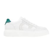 Hvite Semsket Skinn Sneakers Ss24