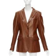 Pre-owned Leather outerwear