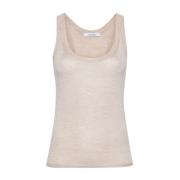 Beige Cashmere Strikket Topp