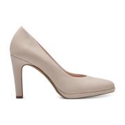 Beige Høye Hæler Pumps