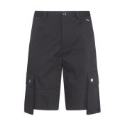 Svarte knehøye Bermuda-shorts