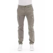 Trend Beige Bomull Cargo Jeans Bukse