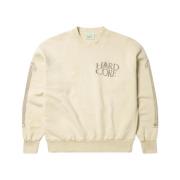 Beige Sweater med Hardcore Grafikk