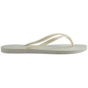 Slim White Flip Flops