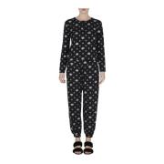 Fantasy Print Black Silver Pyjamas