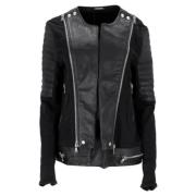 Pre-owned Leather outerwear