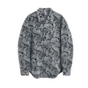 Sort Paisley Jacquard Skjorte