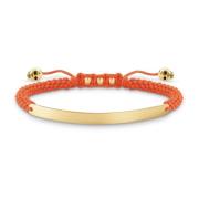 Oransje Gull Armbånd Nylon 925 Sølv