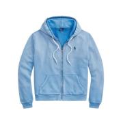 Blå Fleece Zip-Up Hoodie