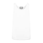 Logo Tank Top Hvit Bomull Italia