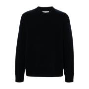 Blå Ull Crew Neck Sweater