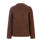 Brun Krystallpyntet Crew-Neck Sweater