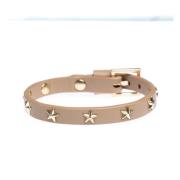 Skinn Star Stud Armbånd Mini Camel