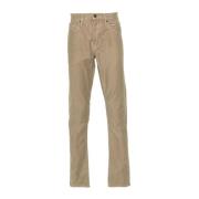 Beige Jeans med Logo Patch