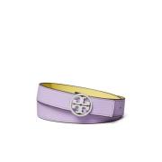 Reversibelt skinnbelte Lavendel/Vintage Sitron