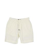 Ecru Barcelona Bomull Lin Shorts