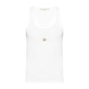 Hvit Ribbet Tank Top