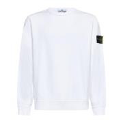 Hvit Bomull Crew Neck Sweatshirt