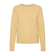 Strikket O-Hals Pullover Genser