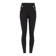 Jersey leggings med 6 knapper