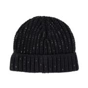 Myk Vinter Beanie med Lurex Detaljer