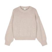 Beige Ull Crewneck Jumper