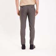 Slim Fit Taupe Melange Twill Bukser