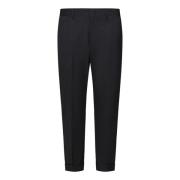 Slim Fit Cropped Trousers in Grey