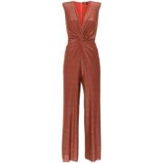 Rød Metallisk Stripe Jumpsuit