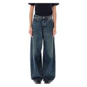 Høytlivs Wide-Leg Jeans Intense Blue