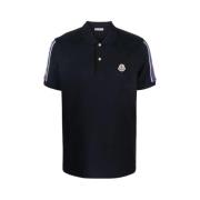 Navy Logo Patch Polo-Shirt Top