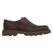 Herre Saddle Brown Brogues med Kort Snøring laget av Ekte Velour Er001...