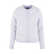 Blå Bouclé Cardigan