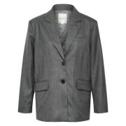 Grå Flannel Melange Charminepw Bz Blazer