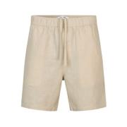 Linen Mid-Rise Shorts