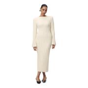 Offwhite Cervinia Strikket Maxi Kjole