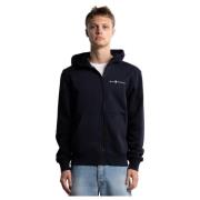 Navy Bowman Logo Zip Hoodie