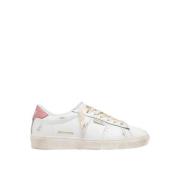 Italienske Skinn Sneakers med Rosa Detalj