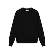 Bomull Strikket Crewneck Genser