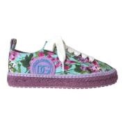 Blomster Lerret Espadrilles Joggesko