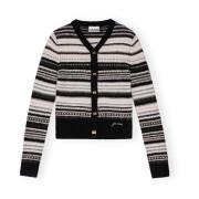 Stripete Myk Ull Cardigan