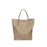 Skinn Shopper Bag med Indre Lommer