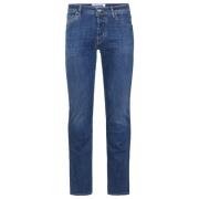 Slim Fit Denim Jeans med Broderi