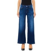 Høy Midje Cropped Flare Jeans