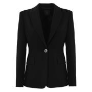 V-hals Blazer Jakke med Lange Ermer